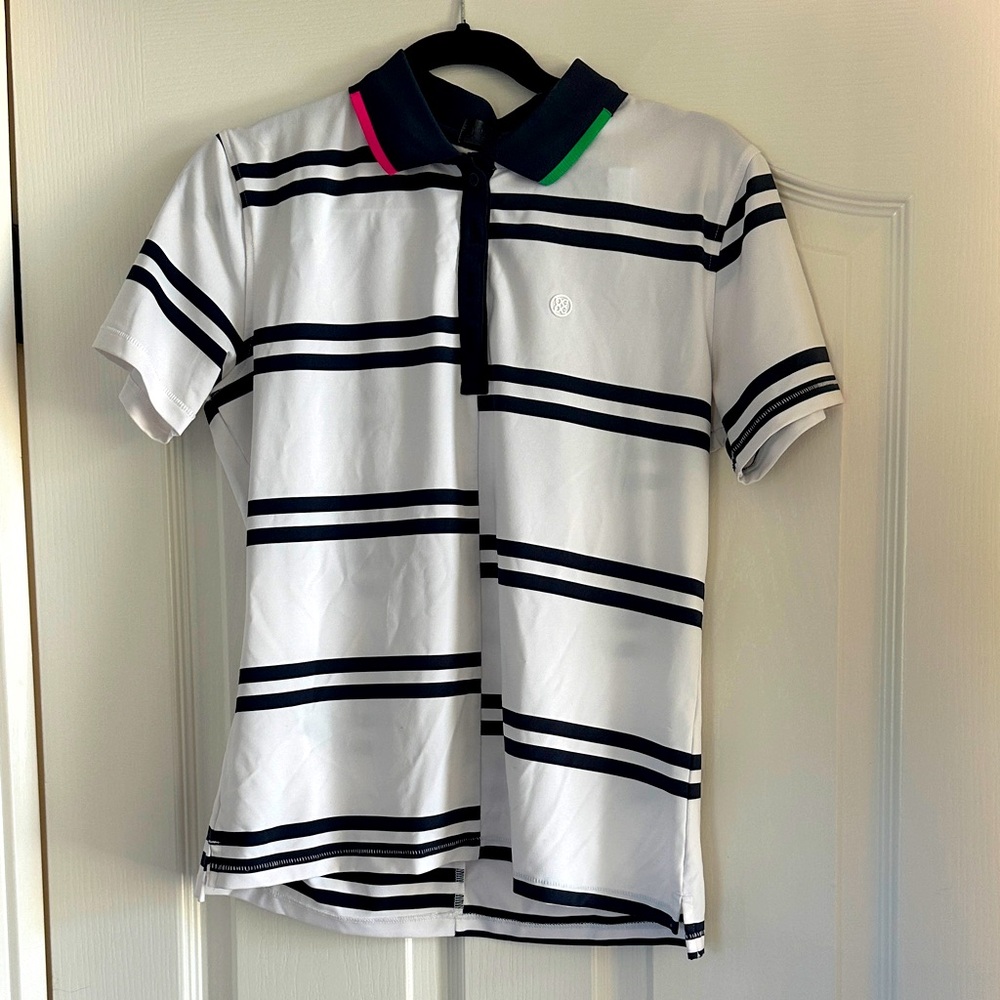 GFORE Ladies Polo Shirt - White and Navy